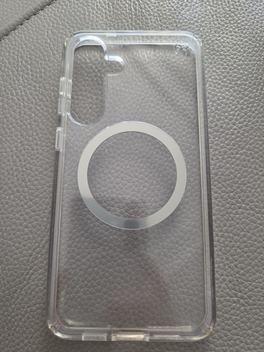 speck Clear  MagSafe-Compatible Samsung Galaxy S25+ Phone Case with Silver Ring